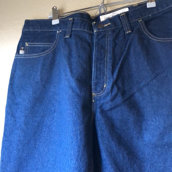 New Mens Jeans Carhartt Denim Straight Leg Blue Jeans Men’s Size 38X32 - Picture 5 of 13